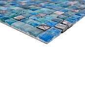 Mosaikfliese Quadrat Crystal Mix XCR 1501 (29,5 x 29,5 cm, Grün/Blau, Glänzend)