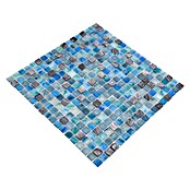 Mosaikfliese Quadrat Crystal Mix XCR 1501 (29,5 x 29,5 cm, Grün/Blau, Glänzend)