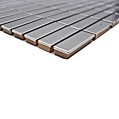 Mosaikfliese Rechteck Steel XCE 1548G (29,8 x 30,5 cm, Silber, Glänzend)