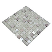 Mosaikfliese Quadrat Crystal Mix XCR 2503 (30,2 x 30,2 cm, Weiß, Glänzend)