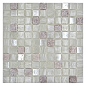 Mosaikfliese Quadrat Crystal Mix XCR 2503 (30,2 x 30,2 cm, Weiß, Glänzend)