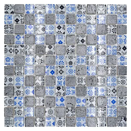 Mosaikfliese Quadrat Crystal Struktur XCM CB07
