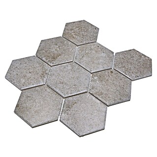 Mozaik pločica Hexagon CIM HX9 CU (25,6 x 29,55 cm, Sive boje, Mat)