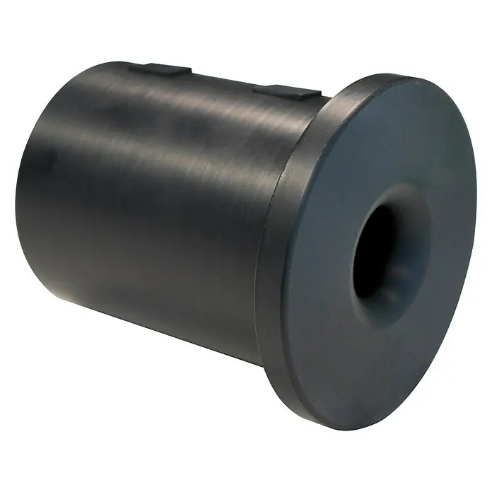 Güde Adapter PVC - Passend für: Metallstangen bis Ø 30 mm, Güde Benzin-Pfahlramme GPR 822 PRO - Schwarze Gummi-Buchse, ein robustes Bauteil für industrielle Anwendungen, mit zentraler Öffnung und zylindrischer Form.