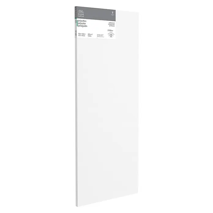 Winsor & Newton Keilrahmen Professionell - 50 x 120 x 2,1 cm, Baumwoll-Mischgewebe, 3-fach grundiert, Grammatur: 385 g/m², Mittelfein - Ein Winsor & Newton Professional Poly Cotton Keilrahmen, 50 x 120 cm, ideal für Künstler, die Wert auf Qualität und Langlebigkeit legen.