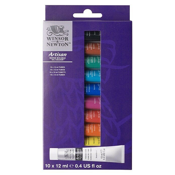 Winsor & Newton Artisan Ölfarben-Set10 Stk. x 12 ml, Tube Front View