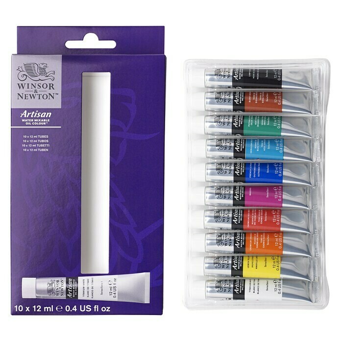 Winsor & Newton Artisan Ölfarben-Set10 Stk. x 12 ml, Tube View From Above