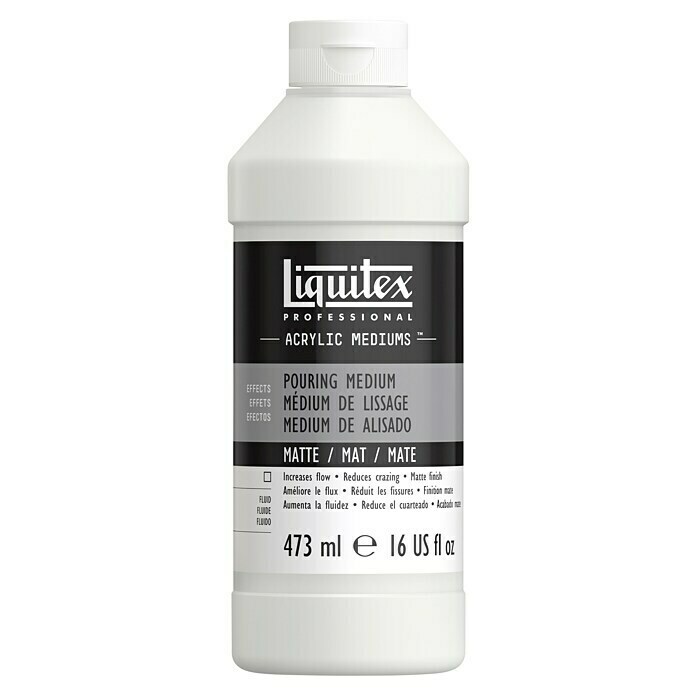 Liquitex Professional Gießmedium Matt473 ml, Transparent Front View