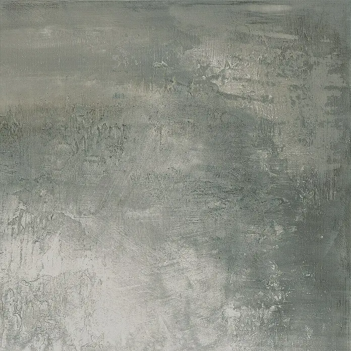 Cersanit Terrassenfliese Beton Grey Light - 59,3 x 59,3 x 2 cm, Grau, Matt - Abstraktes Gemälde in Grautönen mit subtilen Texturen und Schattierungen, die Tiefe und Interesse erzeugen.