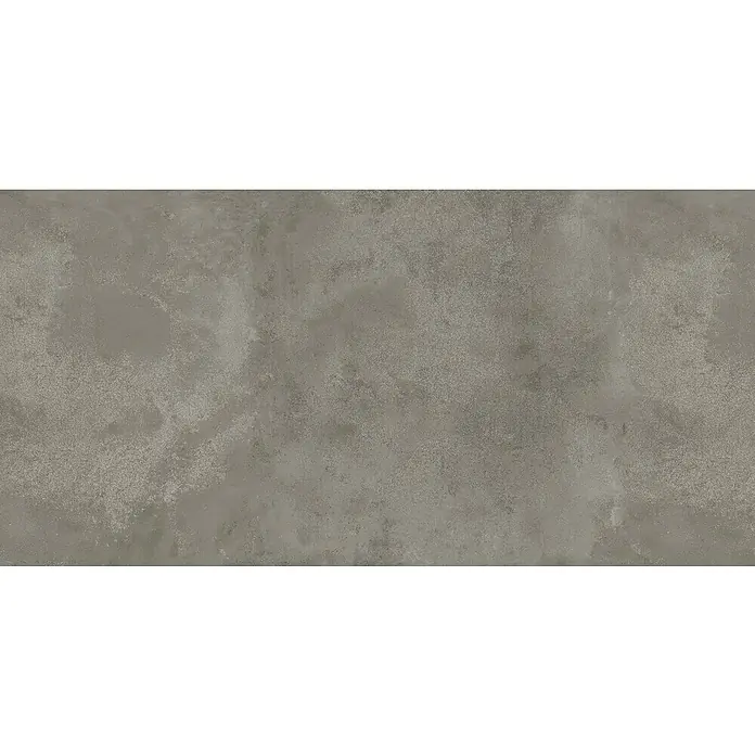 Queens Feinsteinzeugfliese - 59,8 x 119,8 cm, Grau, Glänzend - Abstraktes, mattes Betontextur-Design in neutralem Grau, ideal für moderne Hintergründe und kreative Projekte.