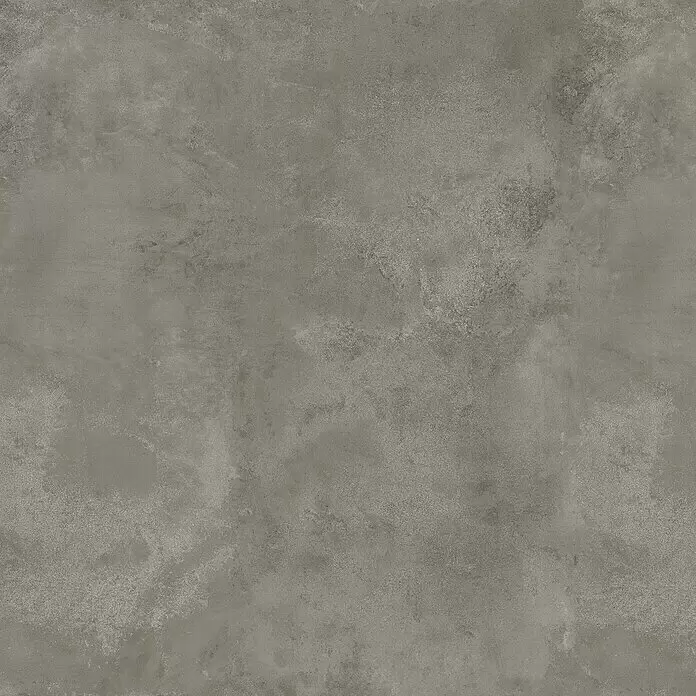 Queens Feinsteinzeugfliese - 119,8 x 119,8 cm, Grau, Matt - Dunkelgraue Betonstruktur mit subtilen Variationen und Abnutzung.