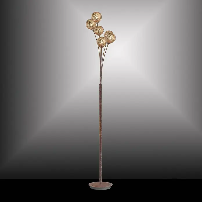 Paul Neuhaus Greta Stehleuchte - Höhe: 184 cm - Elegante Stehlampe mit goldenen Kugeln, die ein warmes Licht verbreiten, ein dekoratives Highlight für jeden Raum.