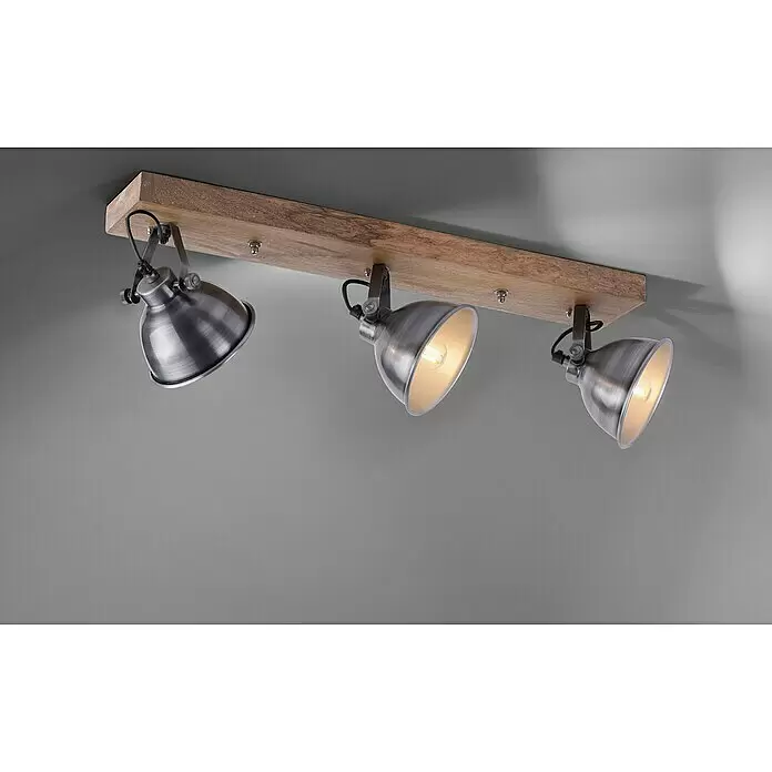 Just Light Samia Deckenstrahler - 120 W, L x B x H: 71 x 16 x 22,5 cm, Eisen, Braun, E14 - Stimmungsaufnahme