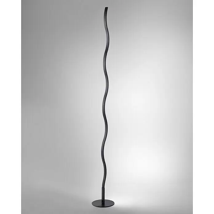 Paul Neuhaus LED-Stehleuchte Wave - 29 W, Höhe: 120 cm, Gold, Warmweiß - Stimmungsaufnahme