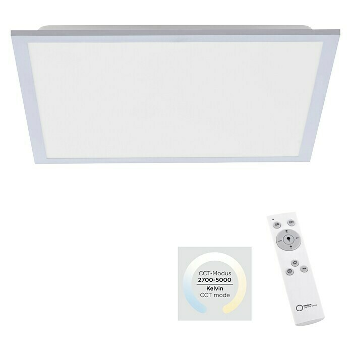 Paul Neuhaus LED-Panel Flat (25 W, L x B x H: 22,5 x 22,5 x 7,5 cm, Eisen, Warmweiß) | BAUHAUS