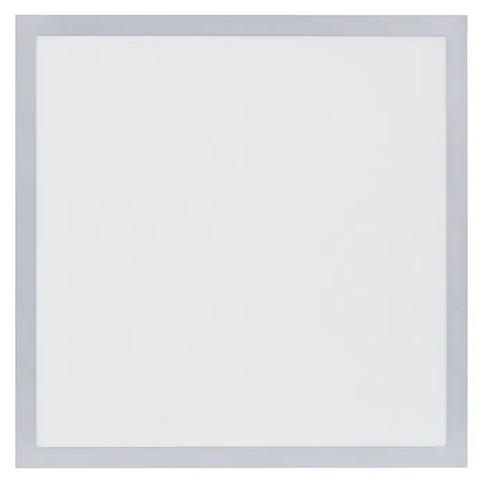 Paul Neuhaus LED-Panel Flat - 25 W, L x B x H: 22,5 x 22,5 x 7,5 cm, Eisen, Warmweiß - Weiße LED-Panel-Leuchte mit silberfarbenem Rahmen. Das LED-Panel sorgt für eine gleichmäßige und helle Ausleuchtung des Raumes.