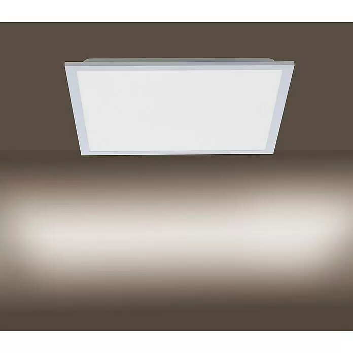 Paul Neuhaus LED-Panel Flat - 25 W, L x B x H: 22,5 x 22,5 x 7,5 cm, Eisen, Warmweiß - Stimmungsaufnahme