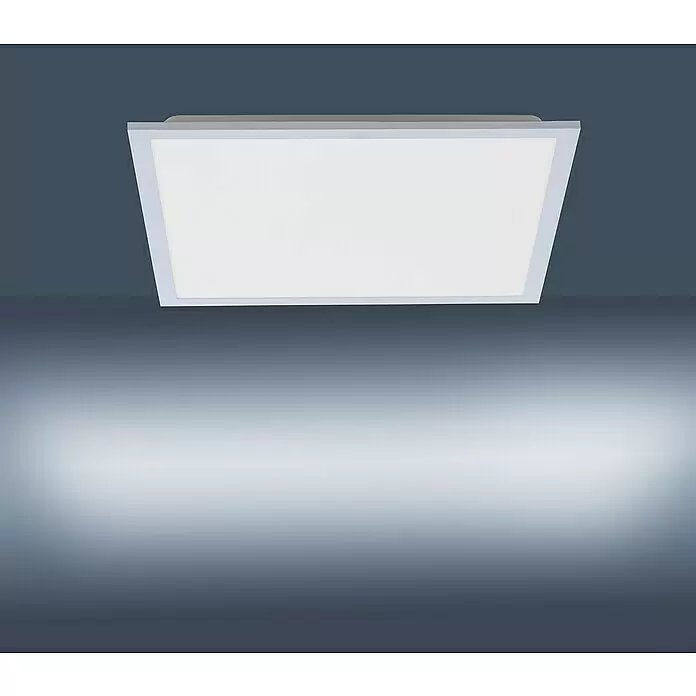 Paul Neuhaus LED-Panel Flat - 25 W, L x B x H: 22,5 x 22,5 x 7,5 cm, Eisen, Warmweiß - Stimmungsaufnahme