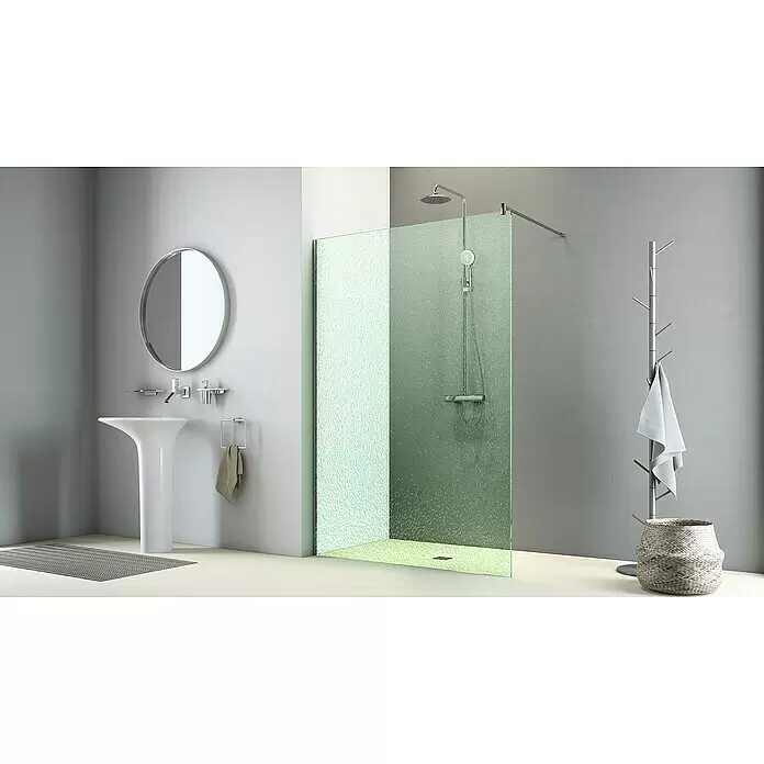 Camargue Duschwand Crash Glass - B x H: 135 x 200 cm, Beschichtet, Grün - Stimmungsaufnahme