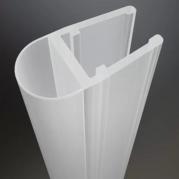 Wasserabweisprofil Senkrecht - Kunststoff, Transparent, Länge: 200 cm - Detailaufnahme