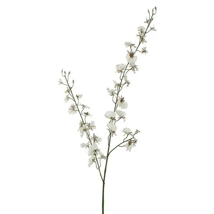 Flor artificial Orquídea - Altura: 78 cm, Blanca, Plástico - Elegante orquídea artificial Dancing Lady. Añade un toque de belleza natural a cualquier habitación con delicadas flores y detalles.