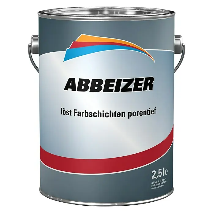 Abbeizer - 2,5 l - Dose Abbeizer zum Entfernen von Farbschichten. Löst Farben porentief und ist in einer 2,5-Liter-Dose erhältlich.