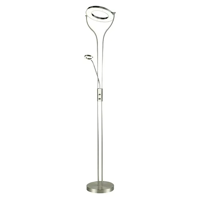Tween Light Lámpara de suelo LED - Altura: 180 cm - Elegante lámpara de pie con luz en forma de anillo y luz de lectura adicional. Ideal para salones u oficinas, ofreciendo ambiente y funcionalidad.