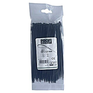 Elektro vezice (Crne boje, 160 x 2,5 mm, 100 Kom.)
