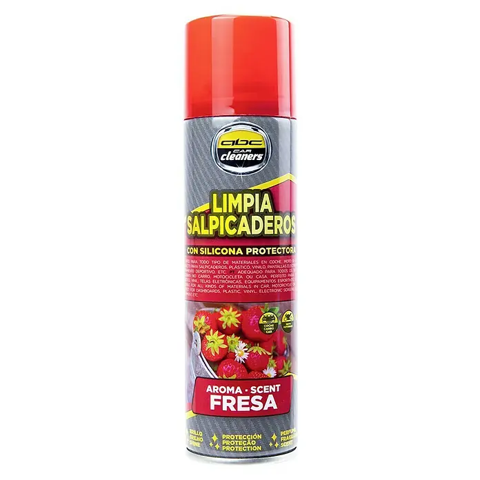 Limpia salpicaderos - 250 ml, Fresa - Limpiador de salpicaderos ABC Car Cleaners con aroma de fresa para un brillo protegido.