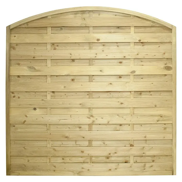 Joda Sichtschutzelement Hamburg - 180 x 157/180 cm, Mit Bogen - Gartenzaun aus Holz mit dekorativem Rundbogen. Der Holzzaun bietet Privatsphäre und ist eine attraktive Ergänzung für jeden Garten.