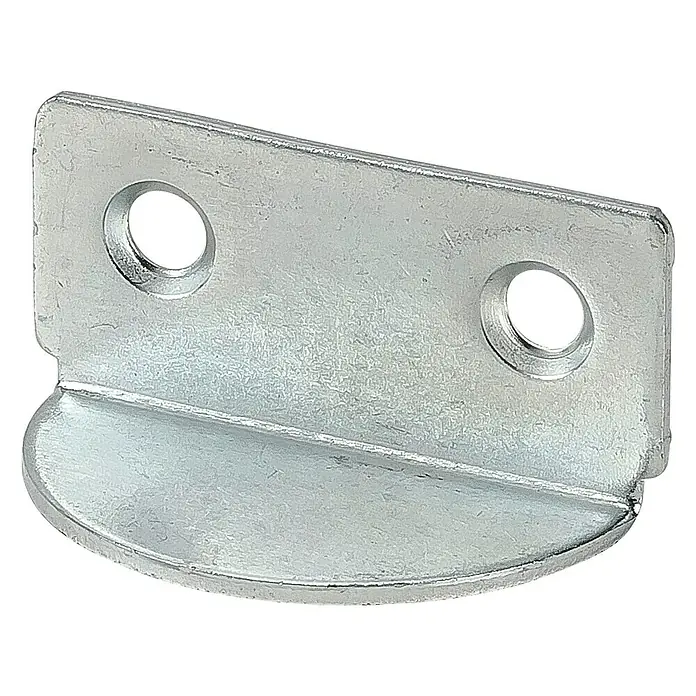 Stabilit Bodenträgerwinkel - L x B x H: 40 x 19 x 19 mm - Metallwinkelverbinder mit zwei Löchern und einer halbkreisförmigen Basis. Ideal für Möbelbau oder Reparaturen.