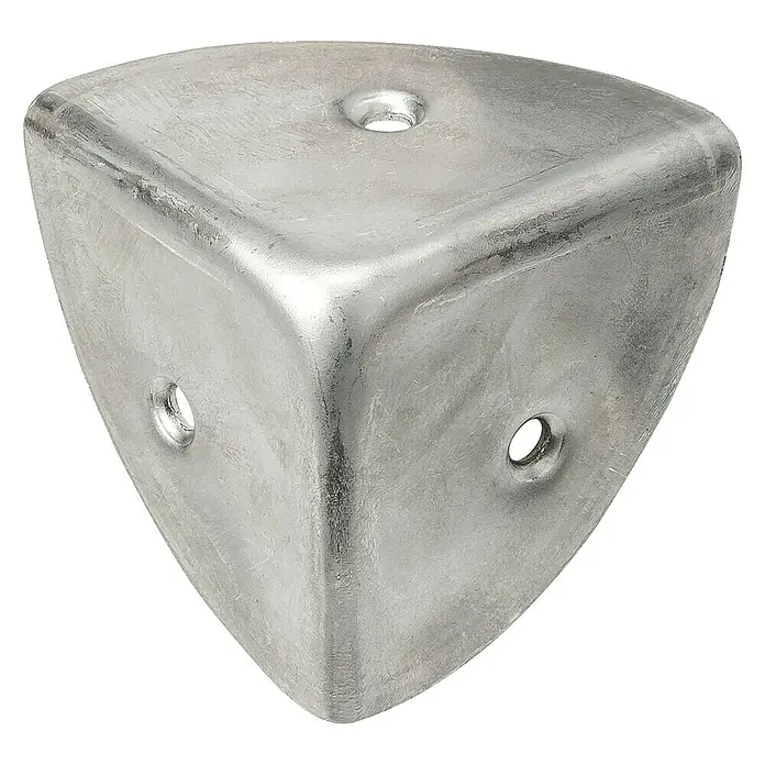 Stabilit KisteneckeLänge: 36 mm, Edelstahl - Metallischer Eckenschutz mit vorgebohrten Löchern für einfache Montage. Der Eckenschutz ist robust und langlebig.