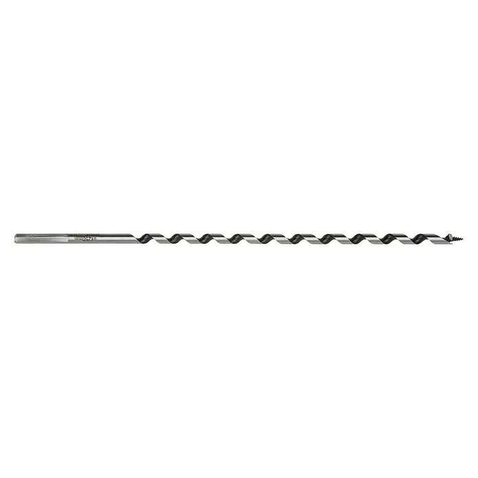 Wolfcraft Holzbohrer Standard - 1 Stk., Durchmesser Bohrer: 6 mm, Länge: 250 mm - Ein langer, spiralgenuteter Holzbohrer mit einer silbernen Oberfläche, ideal für tiefe und präzise Bohrungen in Holzprojekten.