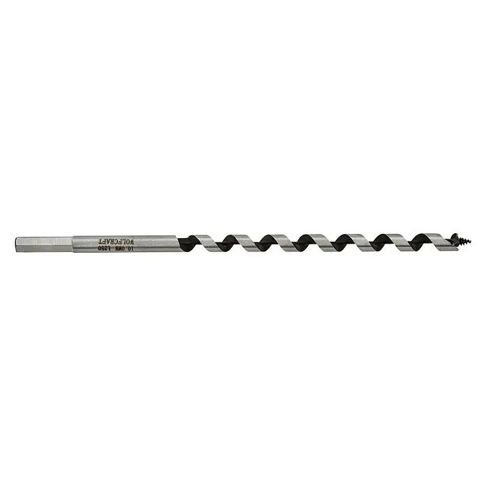 Wolfcraft Holzbohrer Standard - 1 Stk., Durchmesser Bohrer: 10 mm, Länge: 250 mm - Wolfcraft Holzspiralbohrer mit Zentrierspitze und Vorschneider für präzise, ausrissfreie Bohrungen in Weich- und Hartholz. Durchmesser 10 mm, Länge 250 mm.