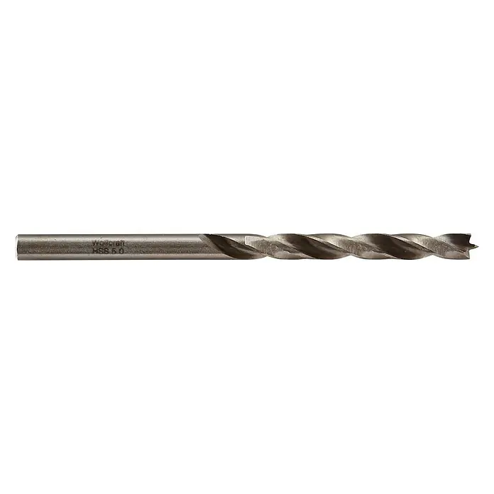 Wolfcraft Holzbohrer HSS Professional - 1 Stk., Durchmesser Bohrer: 5 mm - Wolfcraft HSS 5.0 Spiralbohrer, ideal zum Bohren in Metall und Kunststoff. Die präzise Spitze ermöglicht saubere und genaue Löcher.