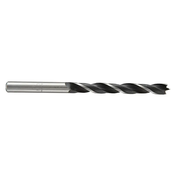 Wolfcraft Holzbohrer - Durchmesser Bohrer: 8 mm, Länge: 117 mm, 1 Stk. - Ein Spiralbohrer mit glatter Oberfläche und Wendeln für effizientes Bohren in verschiedenen Materialien.