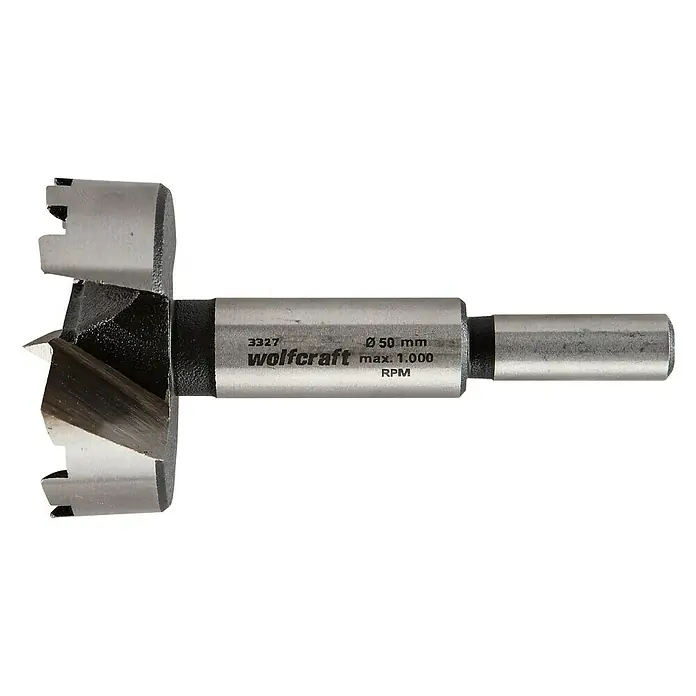 Wolfcraft Forstnerbohrer - Durchmesser Bohrer: 50 mm - Forstnerbohrer von Wolfcraft, Durchmesser 50 mm, maximale Drehzahl 1.000 U/min. Ideal für präzise Bohrungen in Holz.