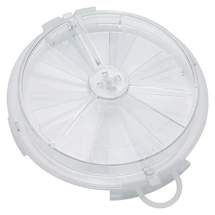 Rejilla de ventilación aireadora - Diámetro: 167 mm, Acrilo Styrol Butadieno (ABS), Blanco - Tapa transparente para lavadora o secadora, perfecta como repuesto o para reparaciones. Accesorio duradero para electrodomésticos.