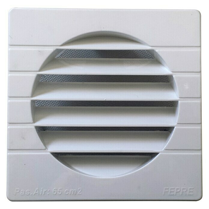 Rejilla de ventilación redonda Tubpla (120 mm, Blanco)