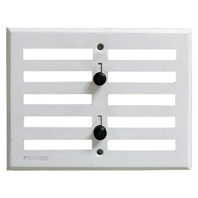Rejilla ventilación regulable para encastrar ABS blanco 26x13,3 cm