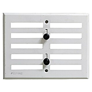 Rejilla de ventilación regulable (13 x 17 cm, Blanco, Aluminio)