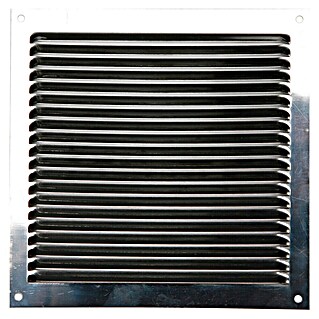 Rejilla de ventilación con mosquitera (17 x 17 cm, Acero inoxidable, Espesor: 0,5 mm)