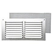 Rejilla de ventilación con mosquitera (20 x 10 cm, Aluminio, Espesor: 0,6 mm) | BAUHAUS