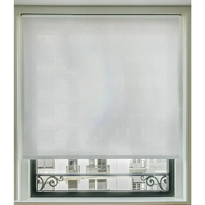 Estor enrollable Mac Connor - An x Al: 120 x 190 cm, Blanco - Elegante estor enrollable blanco para ventana, filtra suavemente la luz y proporciona privacidad, ideal para cualquier hogar moderno.