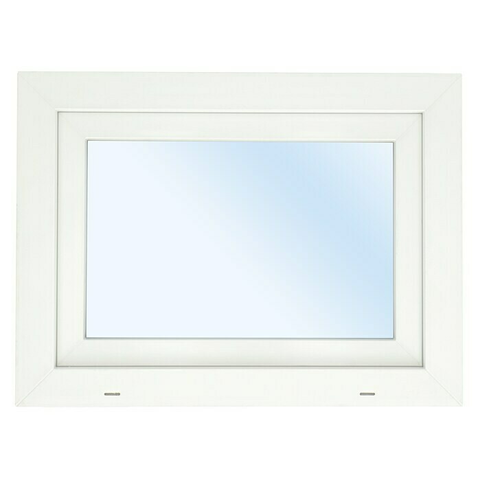 Solid Elements Kunststofffenster Eco Line (B x H: 90 x 60 cm, DIN Anschlag: Links, Weiß)