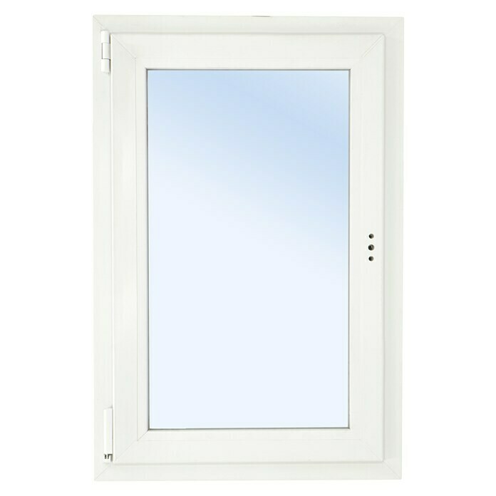 Solid Elements Kunststofffenster Eco Line (B x H: 75 x 90 cm, DIN Anschlag: Links, Weiß)