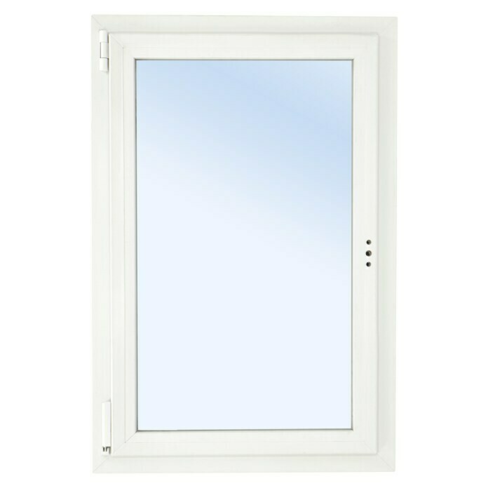 Solid Elements Kunststofffenster Eco Line (B x H: 90 x 120 cm, DIN Anschlag: Links, Weiß)