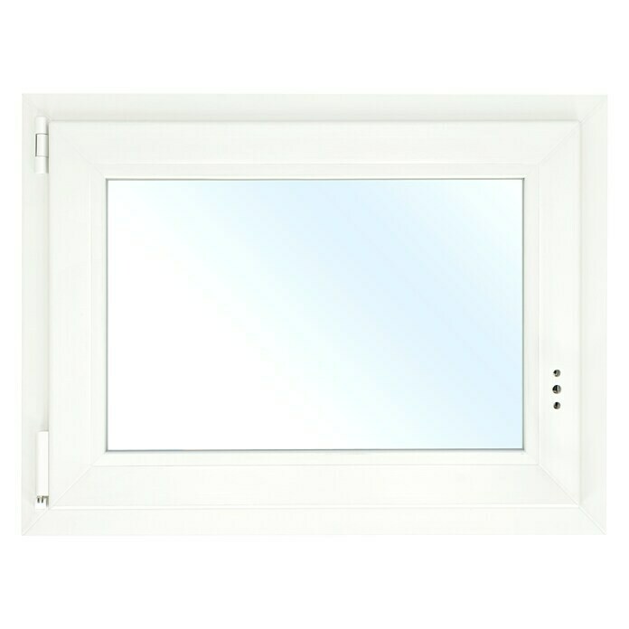 Solid Elements Kunststofffenster Eco Line (B x H: 80 x 60 cm, DIN Anschlag: Links, Weiß)
