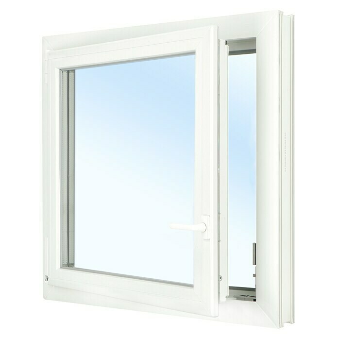 Solid Elements Kunststofffenster Classic Line (B x H: 120 x 120 cm, DIN Anschlag: Links, Weiß)