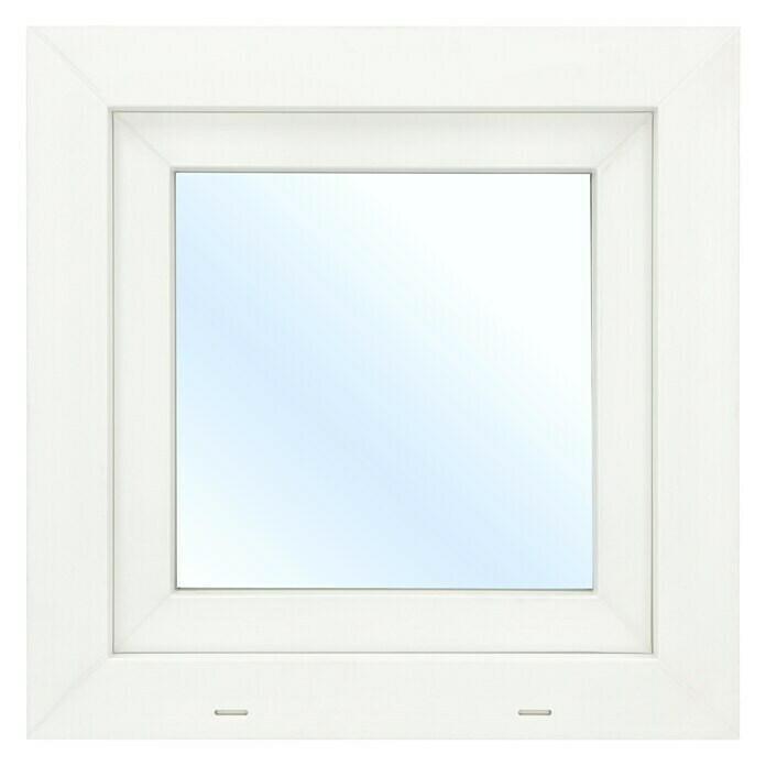 Solid Elements Kunststofffenster Eco Line (B x H: 50 x 50 cm, DIN Anschlag: Links, Weiß)